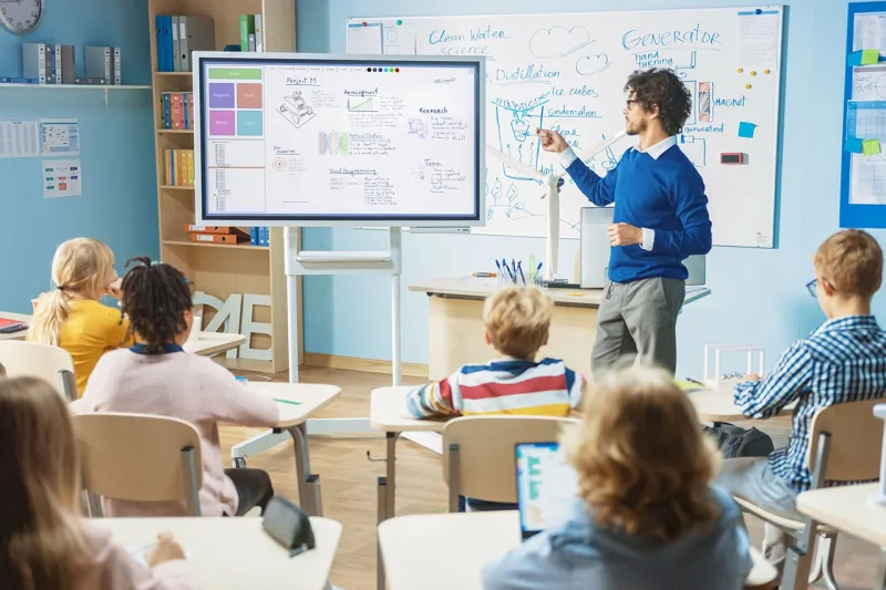Elementary School Teacher Using Innovative Technology To Teach Students