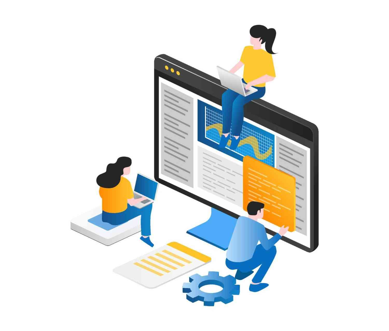 creative compiling blogger articles free vector